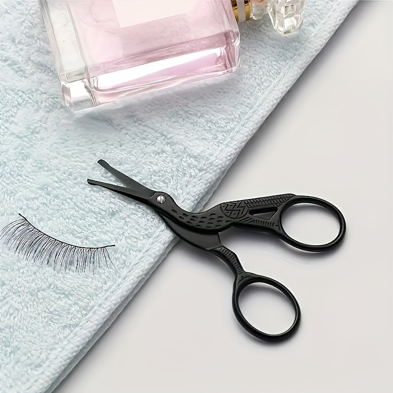 Beauty Makeup Tips - 2/4 szt. Kolorowe tytanowe srebrno-czarne nożyczki