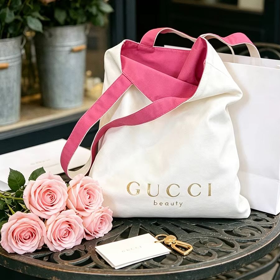 Torba GUCCI damska, płócienna  – Cosmetic Sponge recenzja i cena