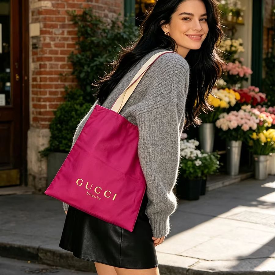 Torba GUCCI damska, płócienna  – Cosmetic Sponge recenzja i cena
